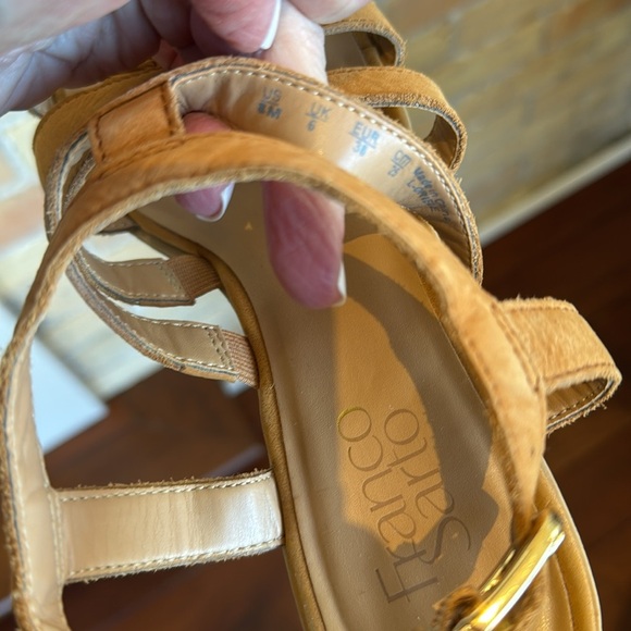 Franco Sarto Tan Suede Strappy Sandals - Picture 5 of 5